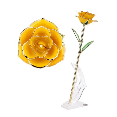 Best Flowers for Valentine’s: Elegant 24K Gold Roses for Her